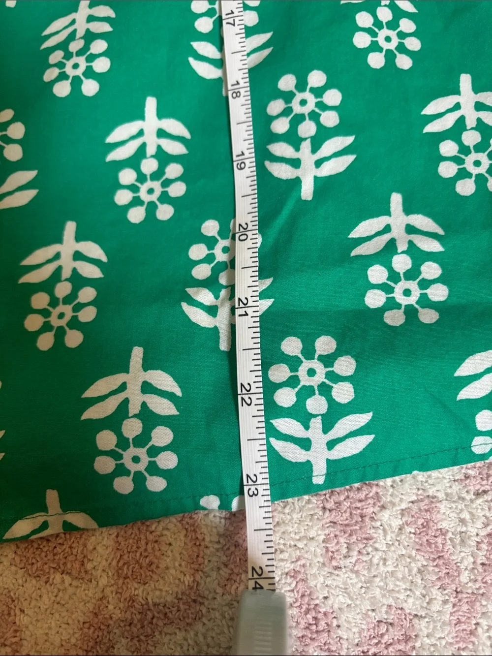 J. Crew Green Floral-Print Ruffle Cap Sleeve top